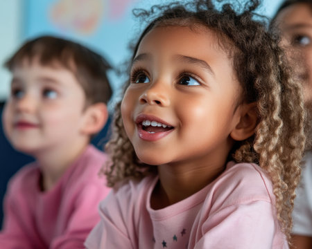 Step into an advanced virtual classroom where digital tools empower diverse learners Experience vibrant, inclusive education fostering collaboration, curiosity, and growth Ideal for resources highlighting innovative learning, witness the joy of education come alive AI Generativeの素材