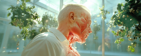 Immerse yourself in a virtual anatomy lab, exploring the human body in stunning 3D Examine detailed muscles and structures, gaining deep anatomical insight This interactive environment offers a realistic and cutting-edge approach, perfect for medical and educational exploration Uncover the intricacies of human anatomy today AI Generativeの素材