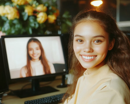 Experience seamless online assessments with a virtual AI tutor guiding you This platform offers personalized support, real-time feedback, and boosts understanding, enabling students to confidently navigate exams Enhance your learning, achieve higher scores, and optimize success with this innovative educational technology AI Generativeの素材