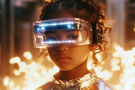 Step into the future of education where VR transforms learning Students dive into interactive science experiments via immersive simulations Witness enhanced engagement and curiosity as complex concepts become accessible through cutting-edge VR technology Experience how virtual learning environments spark innovation and make education truly interactive AI Generativeの素材