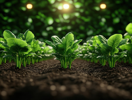Witness the future of food! Our collection visually explores sustainable agriculture: AI-optimized vertical farms, water-efficient irrigation, and organic regenerative methods See lush crops thriving under AI guidance, showcasing a new era of sustainable production and environmental stewardship Discover the integration of nature and innovation, fostering resilient food systems for a AI Generativeの素材