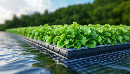 Witness the future of food with a high-tech, solar-powered vertical farm, a sustainable solution combating climate change This innovative method maximizes crop yields, minimizes environmental impact, and pioneers eco-friendly agricultural practices Explore how technology shapes a greener tomorrow, reduces carbon footprints, and ensures food security for a healthier planet through AI Generativeの素材