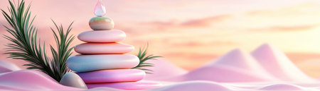 Evoke balance and inspired leadership with this zen stone tower image Symbolizing organized workflow and motivated action, it promotes calm and clarity Enhance meditation, cultivate focus, and visualize effective leadership in your daily tasks Let its serene aesthetic guide your organizational skills and leadership style AI Generativeの素材