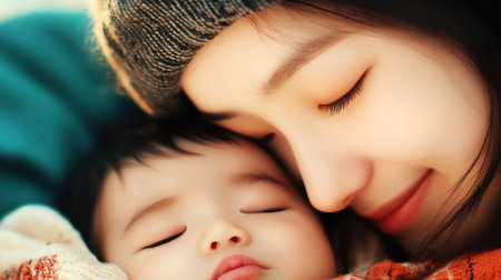 This image highlights the silent struggle of postnatal depression in new mothers, often feeling overwhelmed and stressed It encourages seeking support and healing through resources, self-care, and connection Find information on coping, stress management, and prioritizing mental well-being Remember, you are not alone; embrace motherhood with strength and resilience AI Generativeの素材