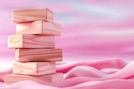 Find visual inspiration with wooden blocks spelling "Build Resilience" against a soft pink backdrop This image embodies motivation, self-improvement, and mental wellness Perfect for blogs, social media, and presentations focusing on personal growth, overcoming challenges, and fostering inner strength Promote perseverance, positive thinking, and resilience building for psychological health AI Generativeの素材