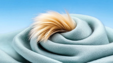 Capture rustic elegance with this close-up of textured French blue linen The image highlights its natural, crisp texture, ideal for adding charm to design projects Textile designers and creatives will appreciate the intricate details, subtle tonal variations, and the fabric's timeless appeal Evoke comfort and sophistication with this exceptional, high-quality AI Generativeの素材