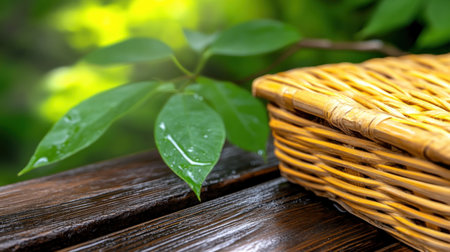 Discover the beauty of traditional craftsmanship with this handcrafted woven bamboo texture background Its intricate weave evokes nature's artistry, offering a detailed view perfect for adding rustic charm and natural warmth to digital or print designs The seamless blend of sophistication and handcrafted detail makes this backdrop a unique asset AI Generativeの素材