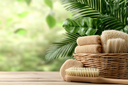 Embrace sustainable home care with our eco-friendly cleaning basket! Discover wooden brushes, natural sponges, and organic products for a healthy, green environment Reduce your footprint with biodegradable, reusable, and non-toxic alternatives Clean your home responsibly, protecting your family and the planet Browse our eco-friendly supplies and enhance your wellbeing today! AI Generativeの素材