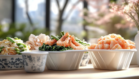 Indulge in guilt-free, delicious organic takeout delivered to your door in eco-friendly containers! Enjoy fresh, healthy meals packaged responsibly to minimize environmental impact Savor wholesome ingredients, support sustainable practices, and contribute to a greener planet with every flavorful bite Experience convenient takeout without compromising your commitment to sustainability AI Generativeの素材