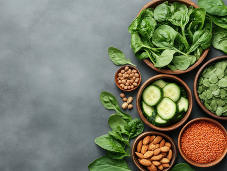 Unleash vitality with vibrant, nutrient-dense foods This fitness-focused concept showcases colorful fruits, vegetables, pulses, grains, and more Fuel your wellness journey with essential antioxidants, vitamins, and minerals for optimal health and energy Embrace nature's power to nourish your body and support a vibrant, balanced lifestyle Elevate your plate and discover AI Generativeの素材