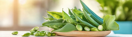 Immerse yourself in the vibrant freshness of organic vegetables, captured in a captivating close-up This image showcases farm-fresh produce, inspiring wholesome American dishes Envision garden-fresh peas and crisp scallions transforming into culinary delights Explore sustainable agriculture and the joy of healthy eating as you imagine crafting classic recipes with these AI Generativeの素材