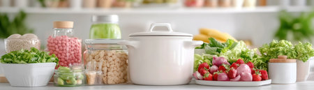 Transform your week with organized meal prep! Imagine perfectly portioned meals, fresh ingredients, and a clear plan for effortless healthy eating Simplify your life, nourish your body, and turn your kitchen into a haven for wholesome, flavorful meals Discover the joy of balanced diets and effortless cooking, prepared with love AI Generativeの素材