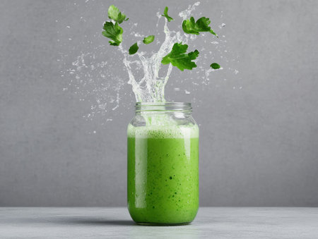 Embark on a journey to holistic well-being with this image showcasing a balanced detox lifestyle Green juice cleanses, a serene bath relaxes, and gentle yoga balances Nourish your body, practice self-care, and experience transformative health Find harmony and vitality in your routine, embracing mindful living for a refreshed, rejuvenated, and AI Generativeの素材