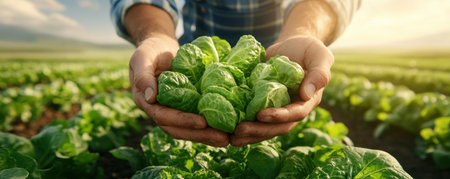 Witness the farm-to-table movement in action A chef harvests vibrant, fresh vegetables, embodying the journey from field to fork This image highlights sustainable agriculture, the dedication of local farmers, and the artistry of culinary creations Experience the power of healthy, seasonal eating, connecting the beauty of the land directly to AI Generativeの素材