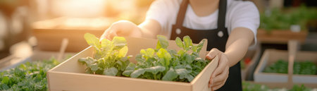 Immerse yourself in the sunset charm of our vibrant farmers' market! Discover locally sourced produce, supporting sustainable agriculture Enjoy the lively atmosphere, community spirit, and seasonal farm-to-table flavors Explore artisan goods, connect with farmers, and embrace a healthy lifestyle Capture nature's beauty and nourish your body with fresh, wholesome food AI Generativeの素材