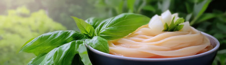 Savor Italian comfort with this homemade pasta dish A vibrant tomato sauce coats varied noodle textures, garnished with fresh basil This image embodies culinary delight, ideal for lunch or dinner Evoking family warmth and home-cooked goodness, it's perfect for food blogs, cookbooks, and Italian restaurants seeking authentic appeal AI Generativeの素材