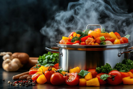 Master the art of healthy cooking and meal prepping! Create colorful, nutritious meals that boost energy and support weight loss Unlock delicious recipes and balanced meal plans using fresh produce and exciting flavors Learn essential prepping techniques to simplify healthy eating and achieve overall well-being Start your culinary journey today! AI Generativeの素材