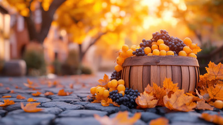 Immerse yourself in Autumn's Bounty! Savor a seasonal feast of traditional cuisine in a cozy village nestled amongst vibrant autumn leaves Relish home-cooked meals amidst nature's beauty and explore regional delicacies Create unforgettable memories with joyous gatherings and picturesque landscapes, celebrating cherished culinary traditions and the flavors of harvest Enjoy AI Generativeの素材