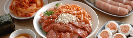 Unleash your inner chef with street food-inspired recipes! This image captures the vibrant flavors and joy of homemade cooking, promising a culinary adventure right in your kitchen Discover tantalizing dishes, master authentic techniques, and create stunning, shareable meals Perfect for food enthusiasts seeking deliciousness and the satisfaction of homemade goodness AI Generativeの素材
