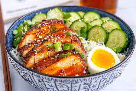 Embark on a flavorful journey with our fusion cookbook! Discover vibrant recipes blending global influences like Asian-inspired bowls, Latin-infused tacos, and Mediterranean platters Unleash your inner chef and create edible art, blending textures and tastes for unforgettable dining experiences Unlock new culinary possibilities and find your next favorite recipe now! AI Generativeの素材