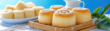 Share a tray of freshly baked, golden-brown cinnamon rolls, generously iced and ready to delight Experience the comforting warmth and delicious flavor in every bite of these homemade treats Perfect for brightening any occasion, these rolls promise a delightful aroma and scrumptious taste, ideal for sharing with loved ones or AI Generativeの素材