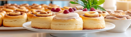 Warm, golden-brown cinnamon rolls, freshly iced and homemade, are perfect for any occasion Share the comforting flavors of cinnamon, sugar, and creamy icing for a delightful morning treat, brunch, or afternoon indulgence Bake and satisfy your sweet tooth with these delectable pastries - the perfect shareable indulgence! AI Generativeの素材