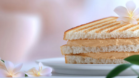 Relive childhood bliss with a perfectly grilled peanut butter and jelly sandwich Crisp, warm bread embraces creamy fillings, offering a comforting taste of nostalgia This iconic American classic, a simple yet irresistible pleasure, boasts generations of cherished memories Explore the art of crafting the ultimate PB J, balancing sweet and savory AI Generativeの素材