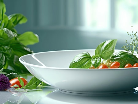 Experience culinary elegance with minimalist cuisine A dish featuring clean lines, soft lighting, and fresh ingredients transforms simplicity into art Each thoughtfully placed element creates a harmonious, visually stunning presentation that invites you to savor every bite Elevate your senses and discover the captivating beauty in subtle details and unmatched AI Generativeの素材