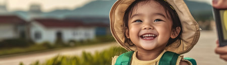 This heartwarming image captures a child from a marginalized background receiving an award, a powerful symbol of equality and opportunity Radiating hope and emotional warmth, it embodies perseverance and triumph Celebrate this inspiring moment, promoting equality and spreading positivity, showcasing humanity's best nature and a brighter future for every child AI Generativeの素材