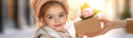 This image captures pure joy as a child from a marginalized background receives an award, embodying equality and resilience It's a powerful symbol of hope, radiating emotional warmth and showcasing the transformative impact of recognition The child shines as a testament to success and inclusivity, reminding us that every child AI Generativeの素材