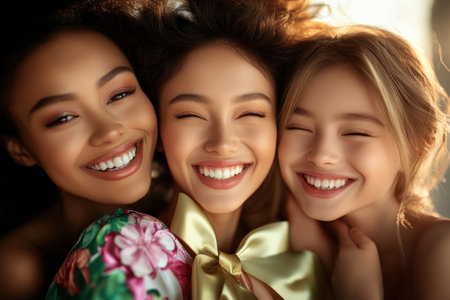 Experience the beauty of intercultural friendship through emotionally resonant images Celebrate unity, showcasing acceptance and support between diverse backgrounds Explore visual stories that promote understanding, inspire inclusivity, and highlight the power of empathy Witness the joy of shared experiences and the profound impact of embracing our differences in a united AI Generativeの素材