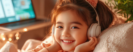 Find joyful connection and inclusion with our support hotline Bridging communities in a comforting, high-tech setting, we offer accessible, easy communication for everyone A smiling child using headphones embodies our welcoming approach Learn more about our inclusive community support services and connect today! AI Generativeの素材
