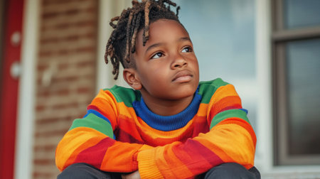 Find warmth in a cozy, diverse community where a young person finds solace and belonging This heartwarming image celebrates acceptance, understanding, and awareness Witness the power of connection as cultures intertwine, fostering empathy and a sense of unity It's a testament to human kindness and the beauty of inclusivity, creating AI Generativeの素材