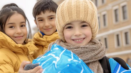 Witness volunteers warmly welcoming newcomers, fostering inclusion and strong community bonds See diverse individuals actively involved, sharing experiences and creating a welcoming environment These heartwarming images depict community integration and compassion Download them for your project to illustrate unity and belonging AI Generativeの素材