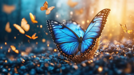A butterfly emerges from its cocoon in a soft-focus dream, celebrated by supportive people This image embodies acceptance, inclusion, and the power of positive transformation It symbolizes growth, resilience, and community, highlighting the beauty of embracing differences Discover hope and inspiration in this vibrant symbol of change and support Experience AI Generativeの素材