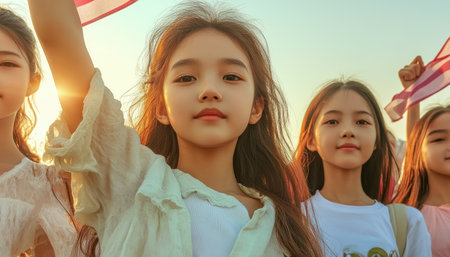 A vibrant unity march explodes with color and passion, advocating for equal opportunities and showcasing the power of inclusion Determined individuals march with unwavering commitment, faces alight with hope This powerful image symbolizes unity, inspiring change and reminding us that together, we can build a more just and equitable world AI Generativeの素材