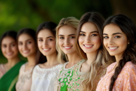 "Celebrating Unity" depicts diverse faiths peacefully coexisting, a vibrant tapestry of inclusion and equality It showcases collaboration across cultures, symbolizing harmony and mutual respect while emphasizing shared values Explore how faith bridges communities in pursuit of peace, equality, and inclusion, offering a serene and symbolic setting to discover vibrant expressions AI Generativeの素材