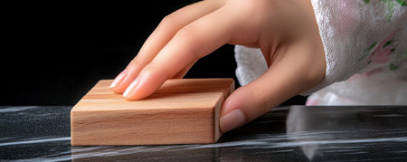 Symbolizing career growth and personal development, a hand arranges wooden blocks into steps, visualizing success and ambition The image represents progress, strategy, and planning, inspiring motivation Ideal for business, education, and self-help, it demonstrates leadership, teamwork, and innovation, suggesting that incremental steps lead to a fulfilling life AI Generativeの素材