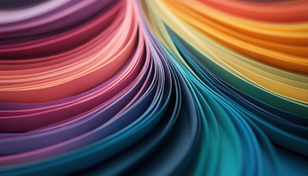 Honor Black History Month with this vibrant, abstract image featuring a rainbow circle of meticulously arranged colors A unique paper-cut design pops against a dark backdrop, making a powerful statement of unity and culture This high-resolution stock photo is perfect for educational resources, online promotions, and displays celebrating Black heritage AI Generativeの素材