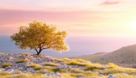 Behold the ancient olive tree, a Palestinian icon etched in resilience Gnarled branches and weathered bark whisper tales of centuries, thriving against rocky odds This image captures its strength and enduring beauty within Palestine's heart Vibrant colors and textures embody life's tenacity, inspiring hope and a deep connection to the AI Generativeの素材