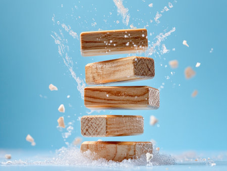 See wooden blocks transform from "Process" to "Success," mirroring dynamic business growth This captivating image represents overcoming challenges, building a strong foundation, and achieving milestones through dedication Visualize progress, innovation, resilience, and triumph in the competitive business landscape Witness the powerful shift from initial stage to ultimate achievement, showcasing clear AI Generativeの素材