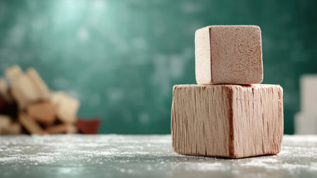 This image showcases wooden blocks, symbolizing diversity, equity, inclusion, belonging, teamwork, and unity Carefully stacked, they represent the foundation of strong, diverse teams and inclusive workplaces Visualize the power of equity in action as these blocks build a tower of belonging, capturing the essence of collaboration and highlighting how different AI Generativeの素材