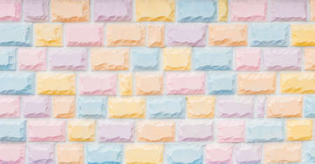 Colorful pastel cement wall for background and textureの写真素材