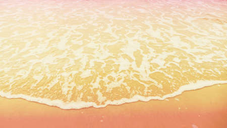 Wave on the beach with vintage filter effectの写真素材