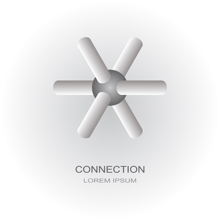 connection icon, vector abstract graphic designのイラスト素材