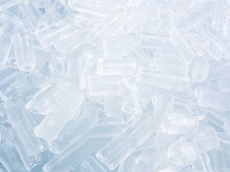 Close up small ice cube for pattern and background