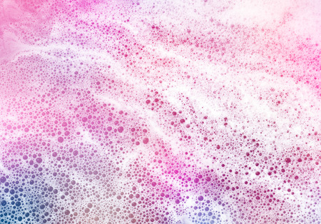 Abstract colorful backgrounds of soap foam or wash powder bubblesの写真素材