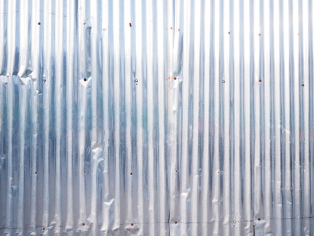 corrugated zinc wall for metal texture and background in vintage styleの写真素材