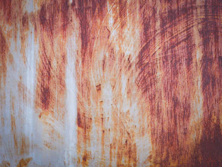Close up rusty metal surface wall with cracking texture and background