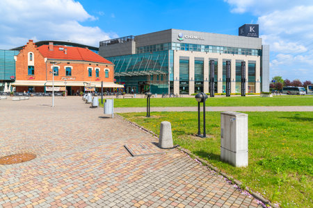 KRAKOW, POLAND - APR 29, 2015: shopping mall in Kazimierz district of Krakow. Poland's improving economy encourages people to buのeditorial素材